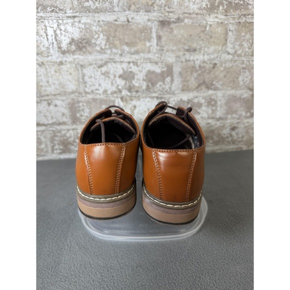 Bruno Marc Dress Shoes Mens Size 9 Brown Cap Toe Derby Oxford Lace Up Casual - Picture 6 of 8